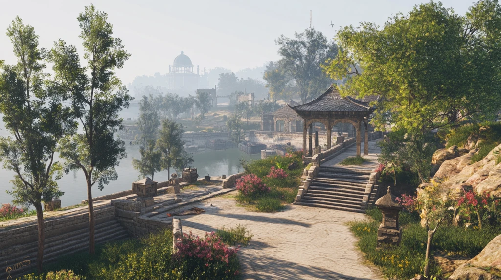 古渡口场景模拟