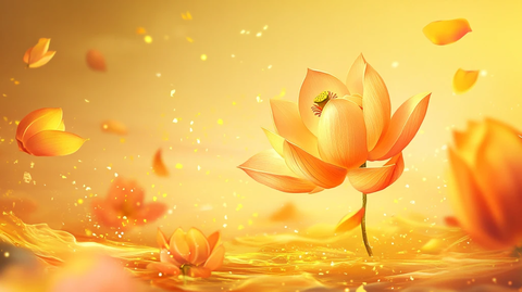 金色荷花背景图