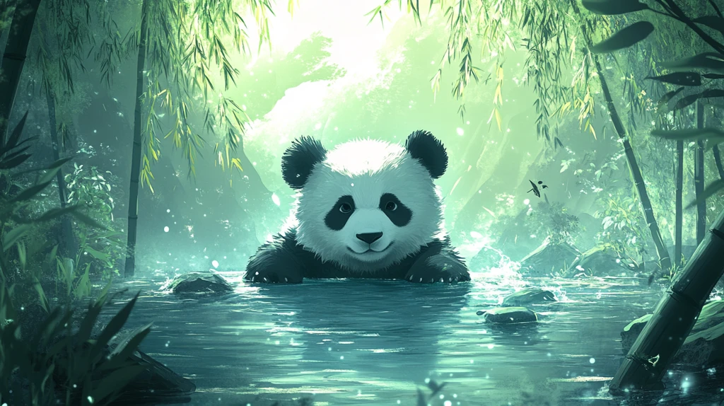 熊猫绘本插图插画