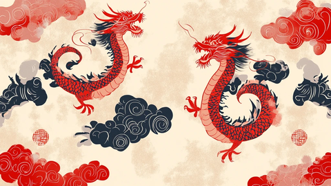 龙年文创印花图案