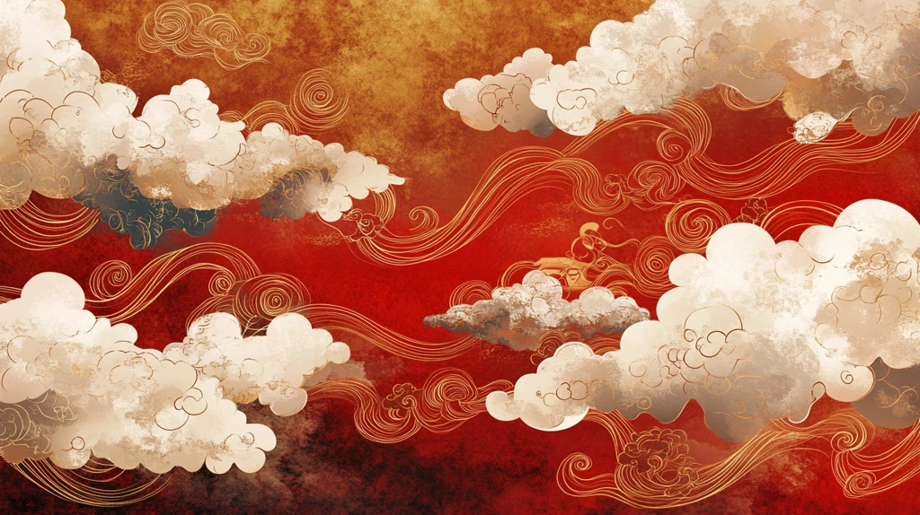 彩墨云纹艺术画