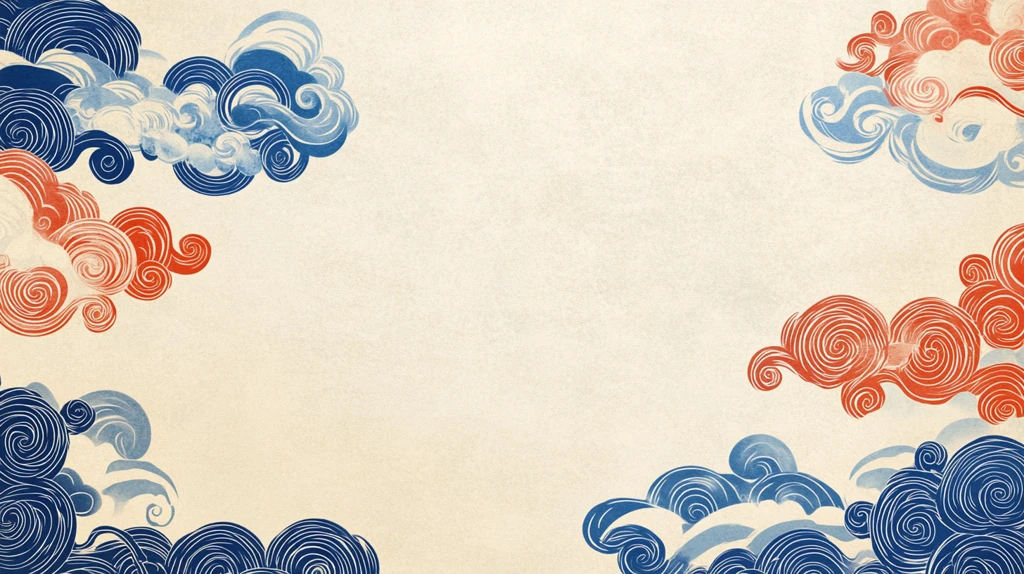 日式浪花背景