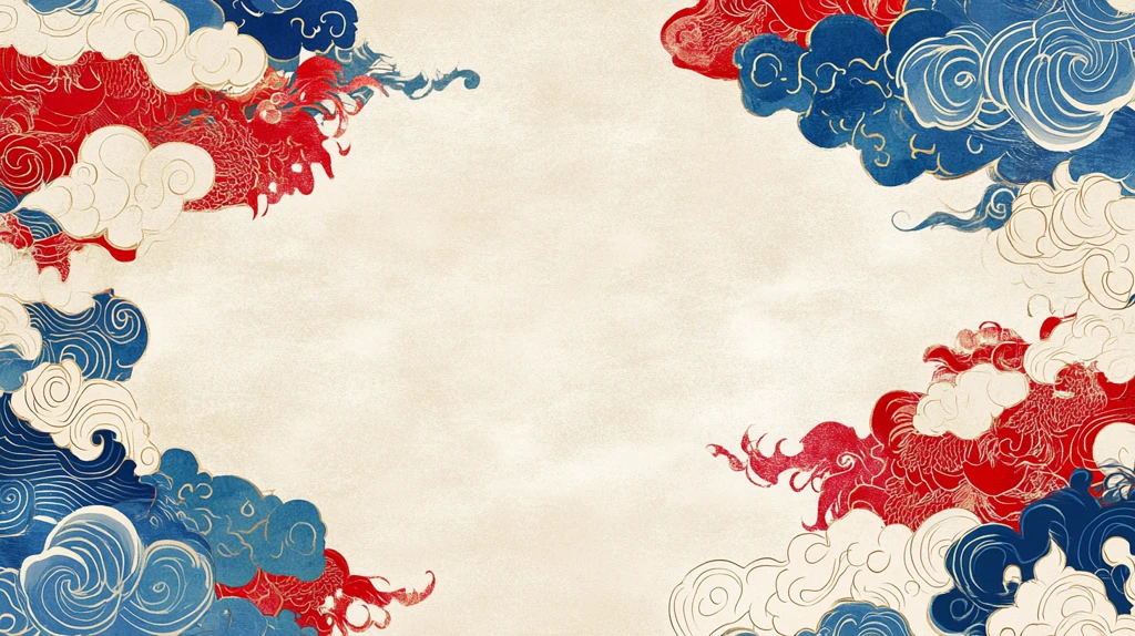 日式浪花背景