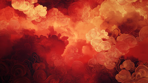 彩墨云纹艺术画