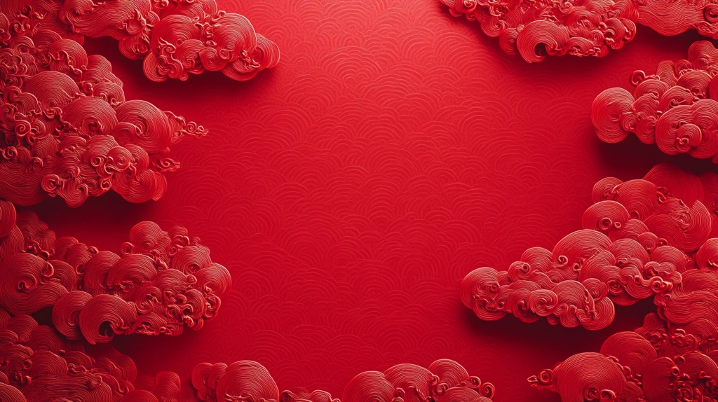 新年剪纸元素背景