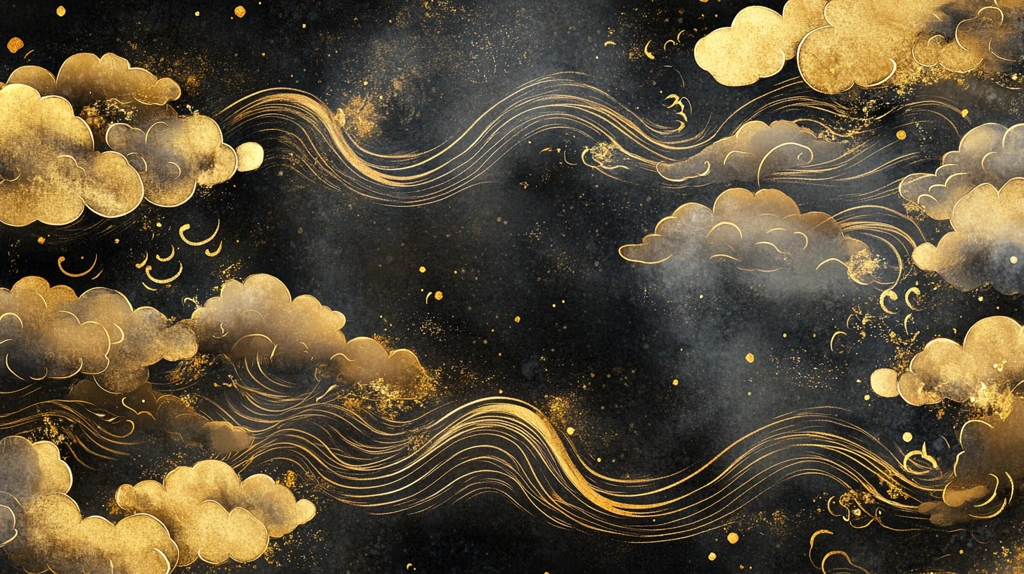 意境仲夏夜云纹素材