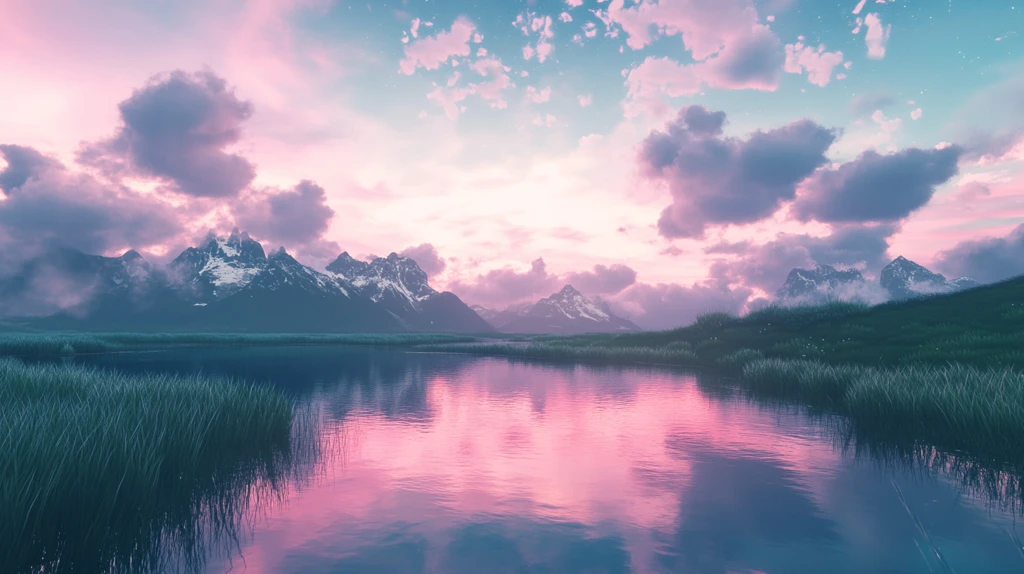 远山山脉梦幻山水