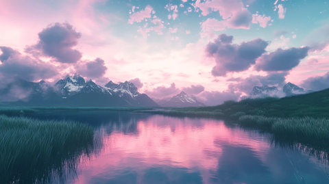 远山山脉梦幻山水