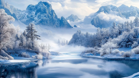 电脑装饰画不冻河