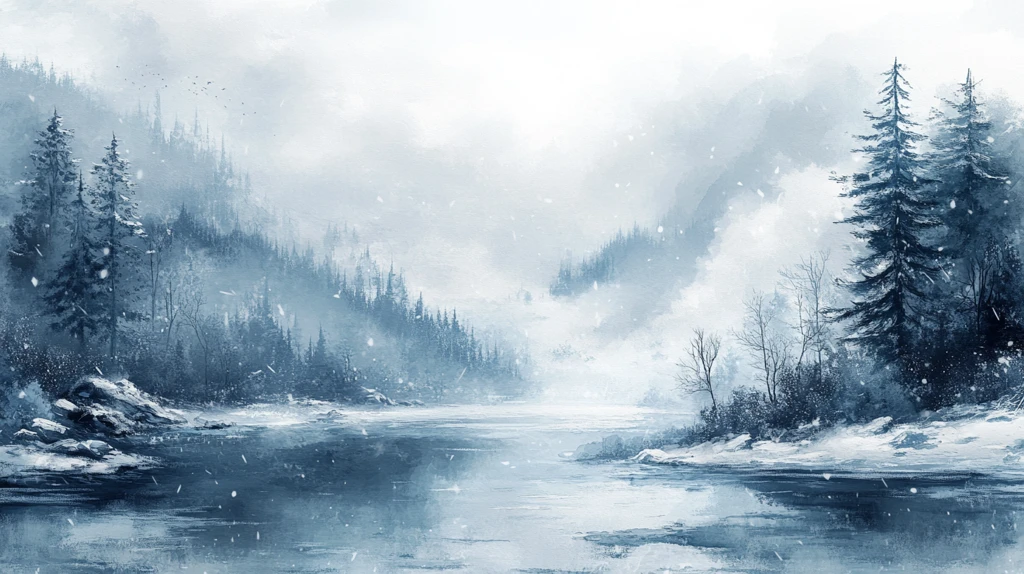 电脑装饰画不冻河