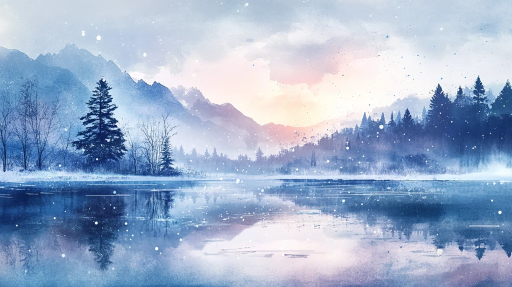 磨砂山水意境画