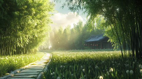 唯美竹林小路