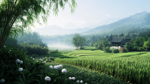 高清宽幅田园山水