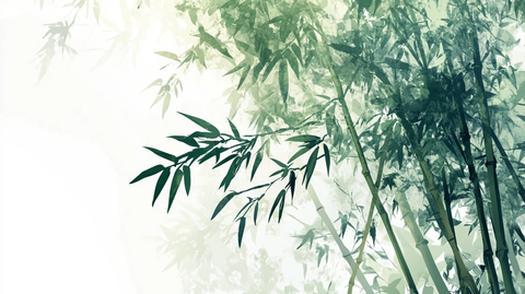 竹林古典水墨画