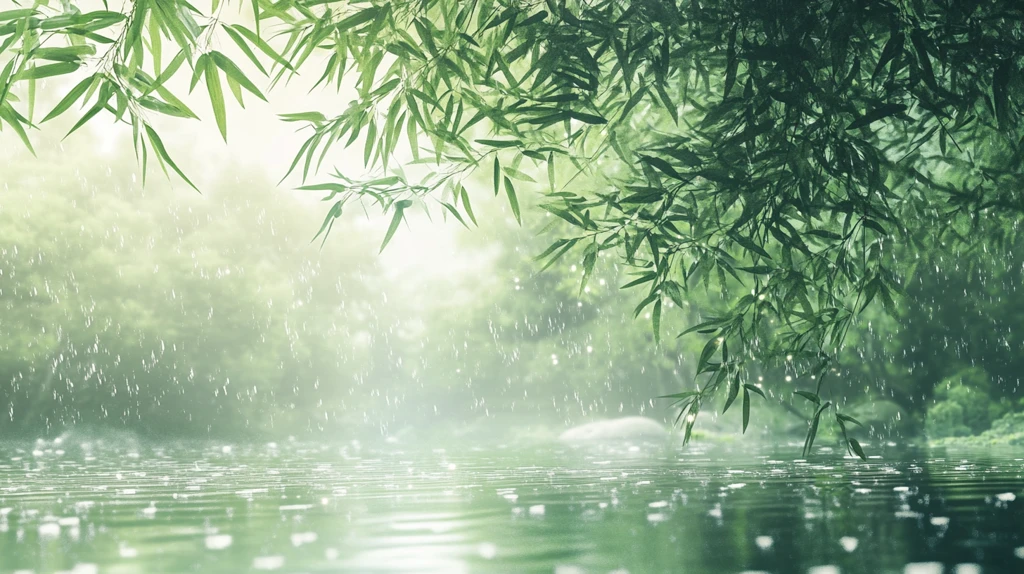 竹林雨景