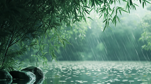 竹林雨景