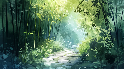 竹林小路背景