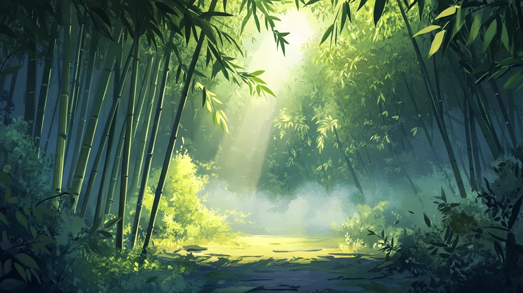 竹林背景插画