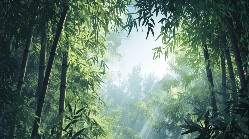光影竹林背景