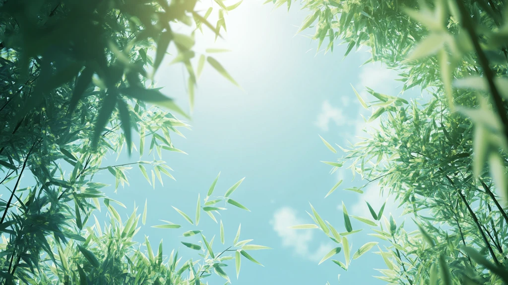 绿竹蓝天白云