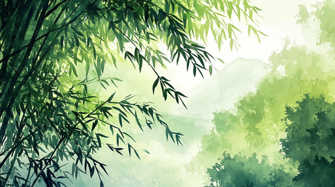竹林背景插画