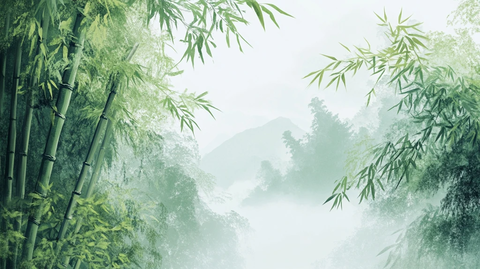 竹林山水背景
