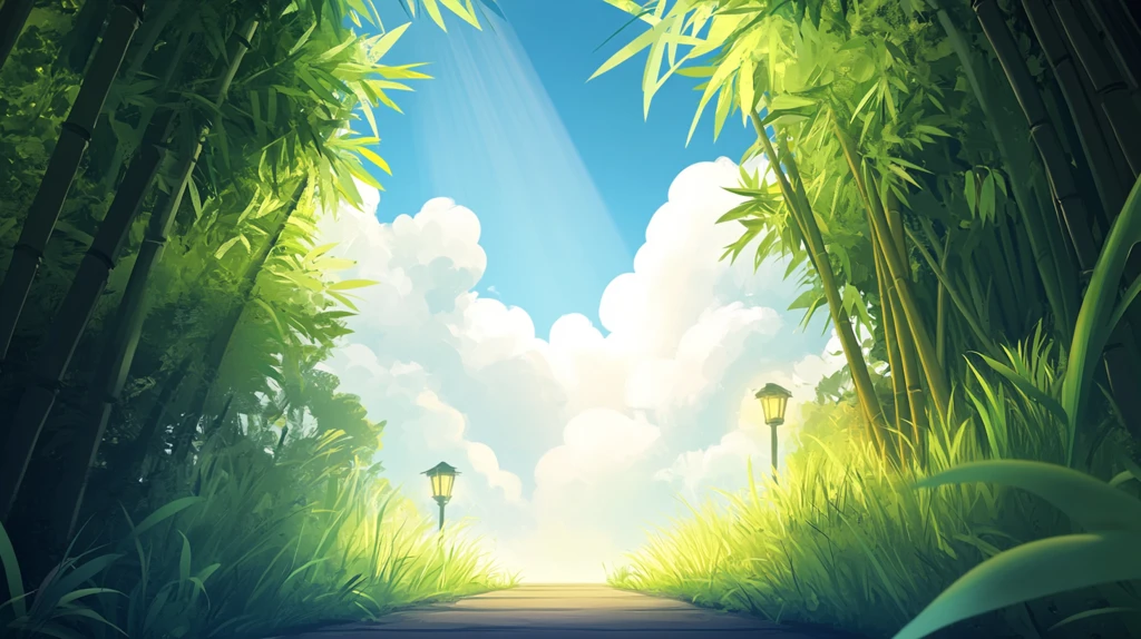 竹林背景插画