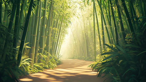 竹林小路背景