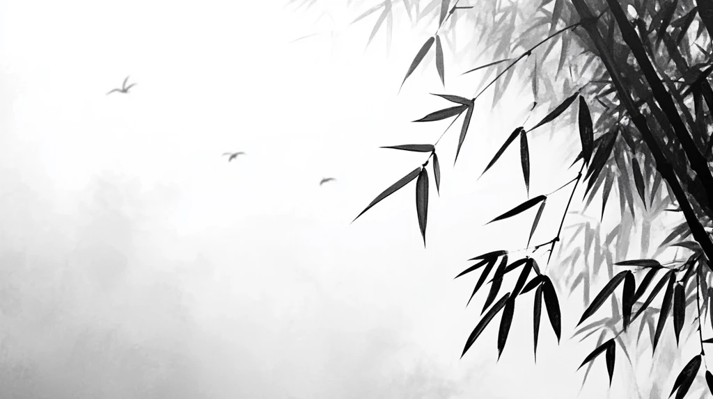 水墨竹影意境