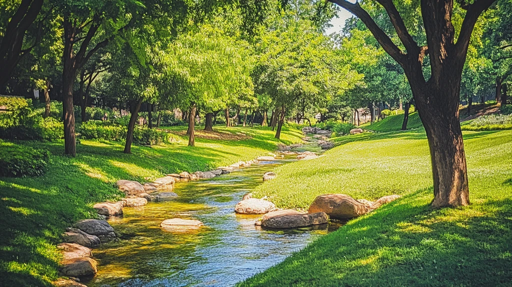 绿地小河