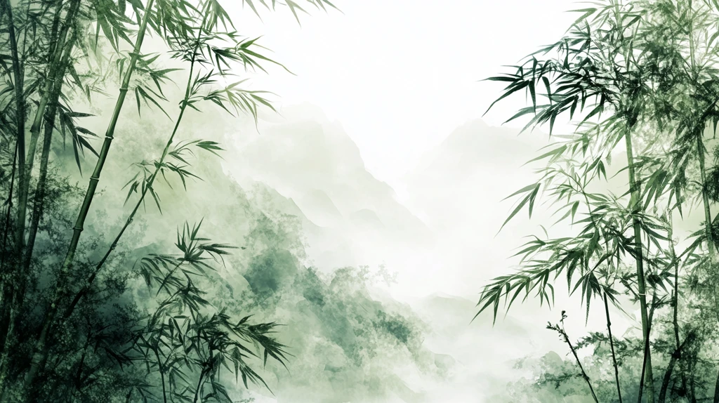 古典水墨竹林