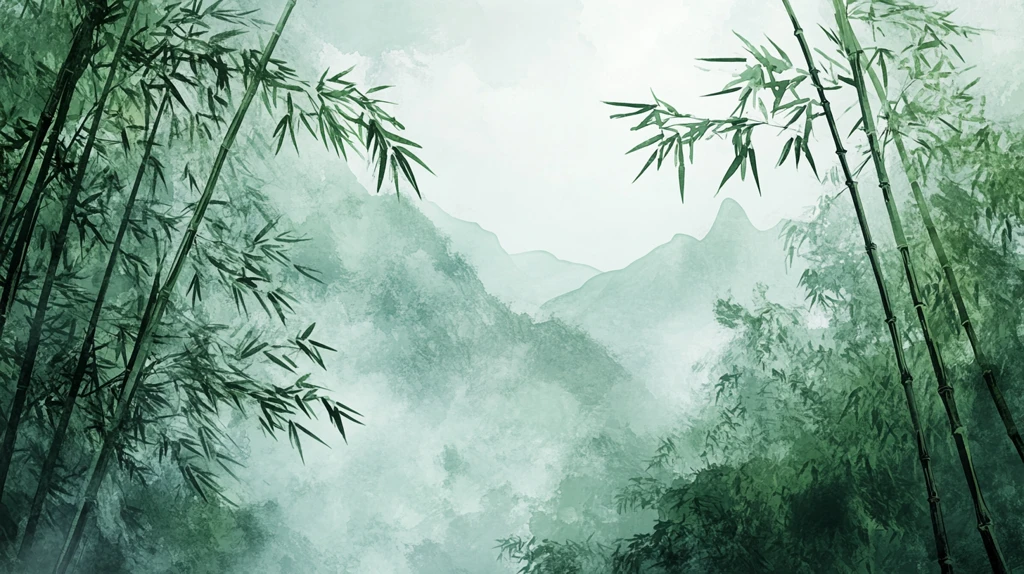 意境山水竹林装饰画