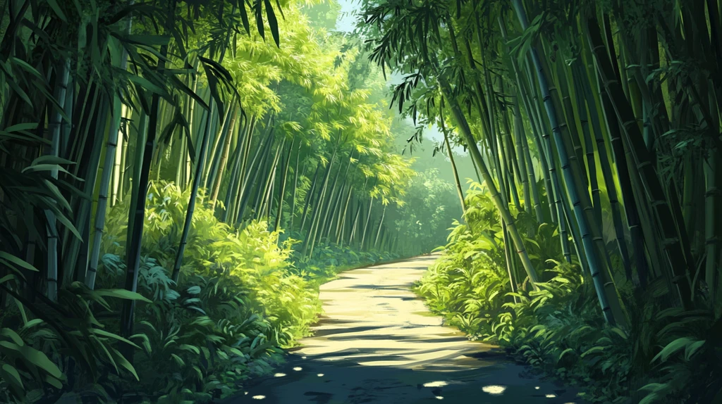 竹林小路背景