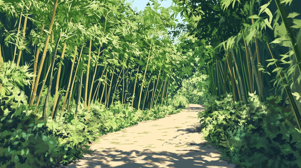 夏日竹林小道
