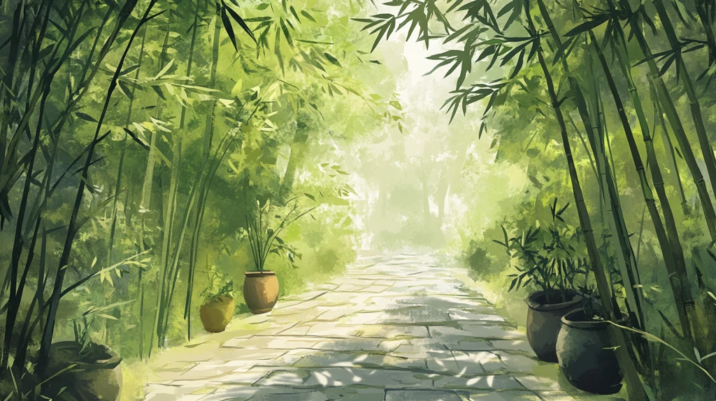 竹林小路背景