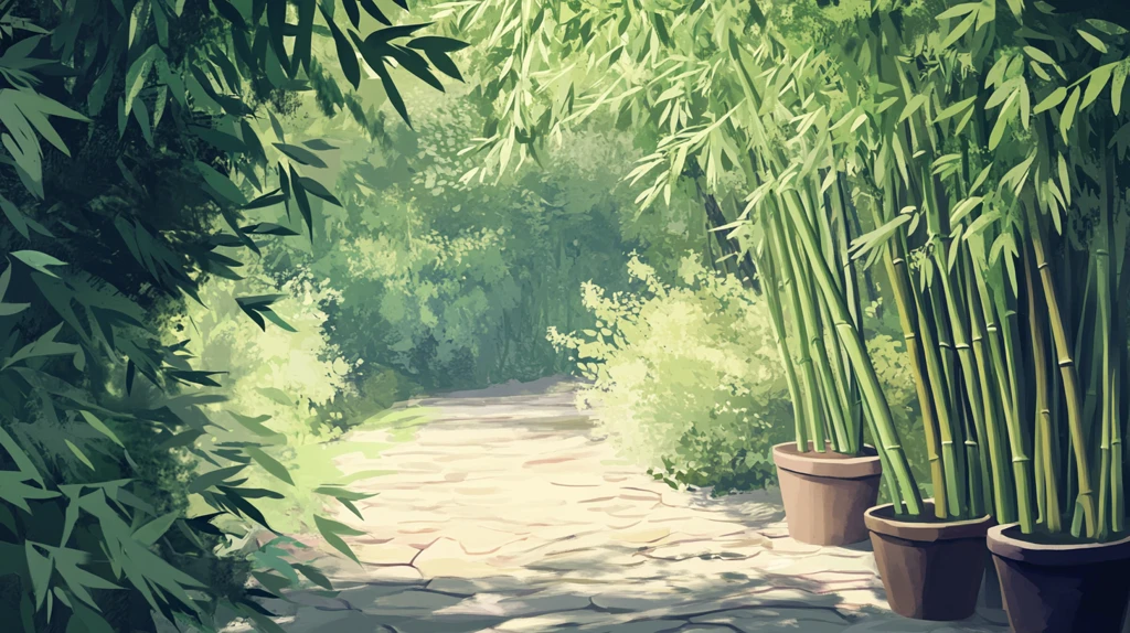 竹林背景插画