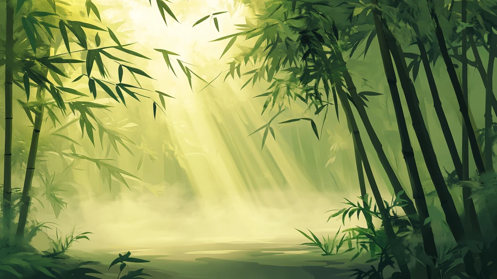 竹林背景插画
