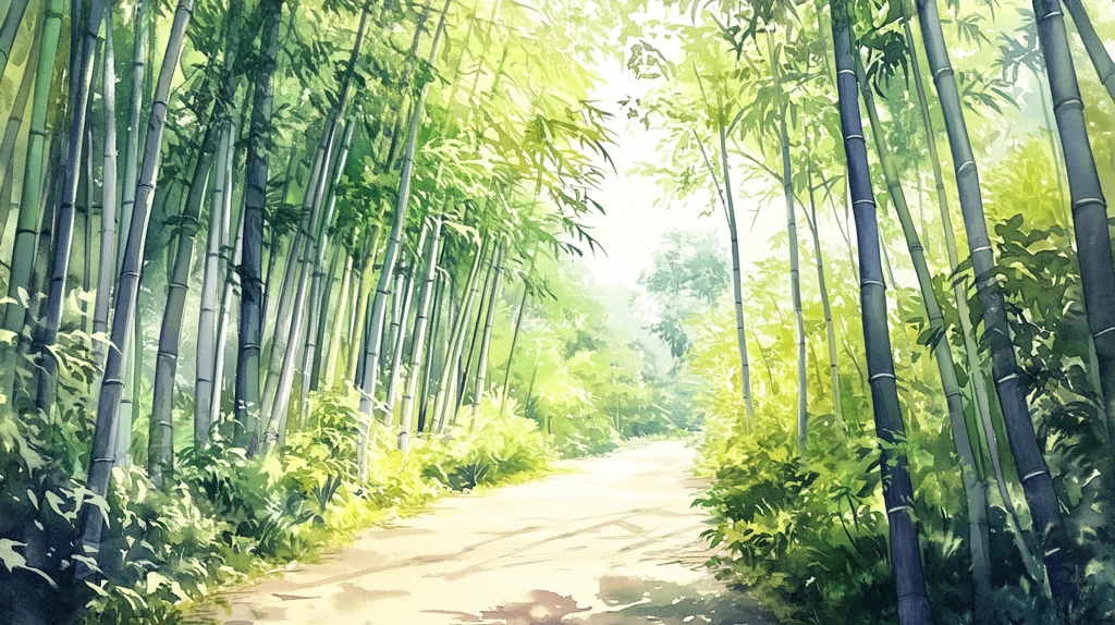 唯美竹林小路