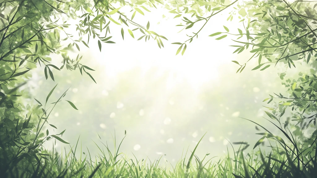 手绘春季主题朦胧插画