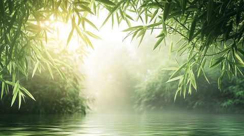 竹林山水背景