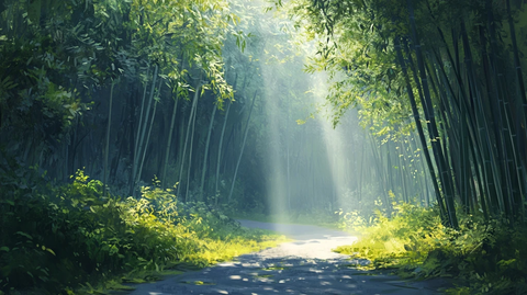 唯美竹林小路