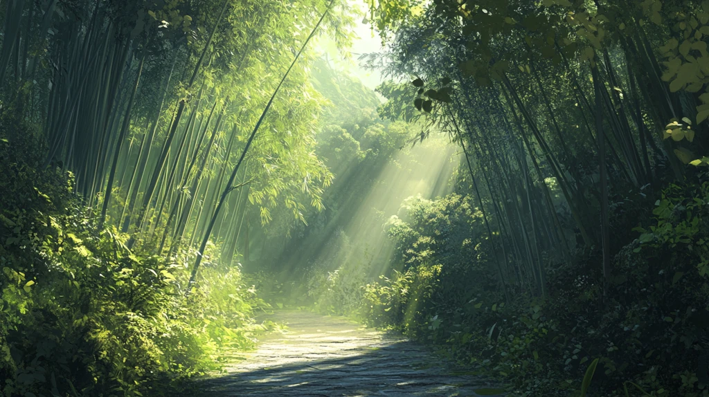 唯美竹林小路