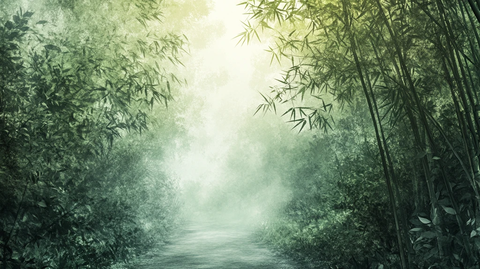 竹林意境图