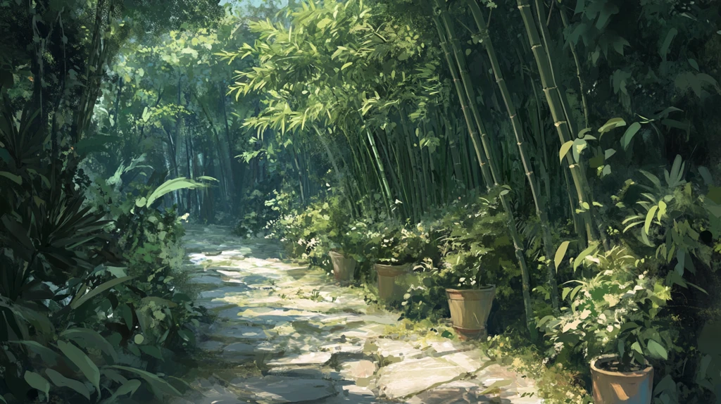 唯美竹林小路