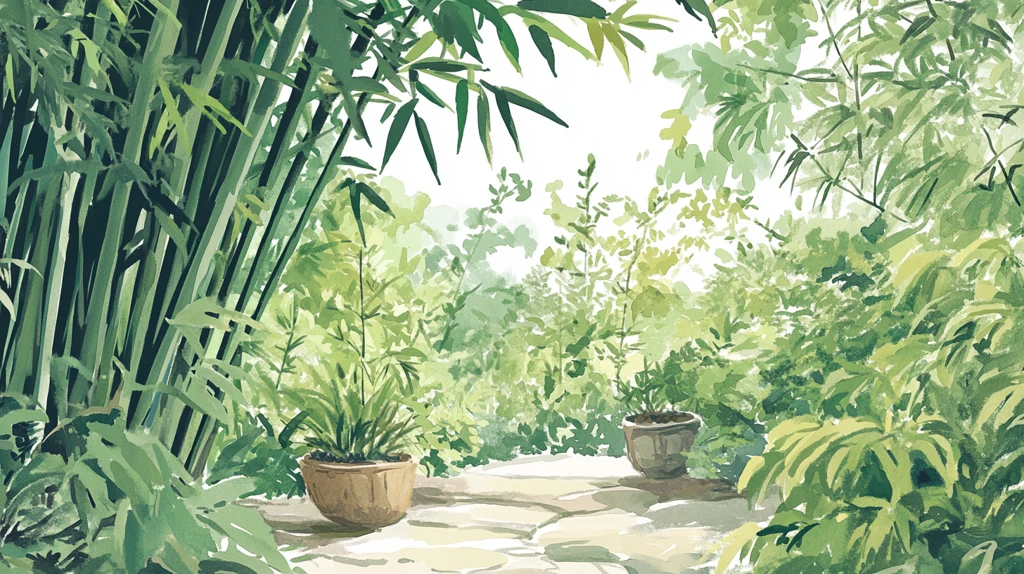 竹林背景插画