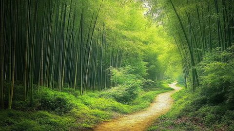 绿色竹林壁纸