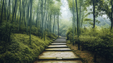 唯美竹林小路