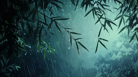 竹林雨景