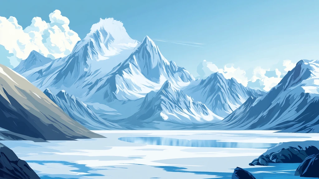 山风景插画包装