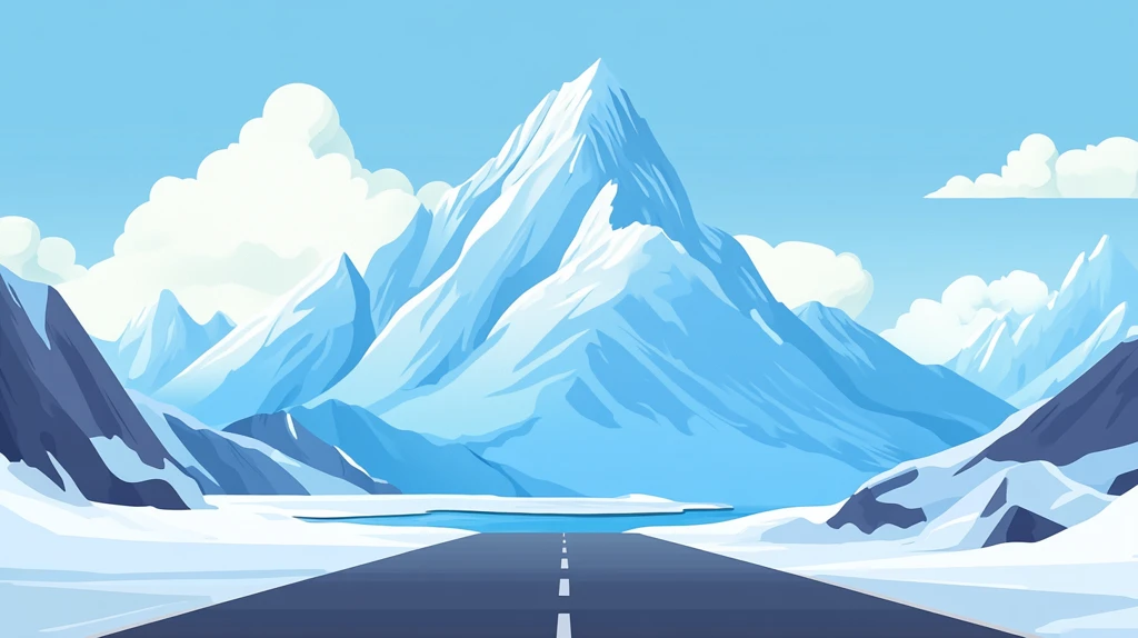 雪山插画